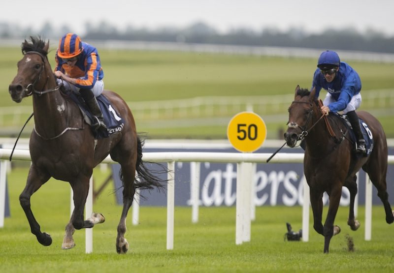 Churchill winning the G1 Irish Guineas at the Curragh