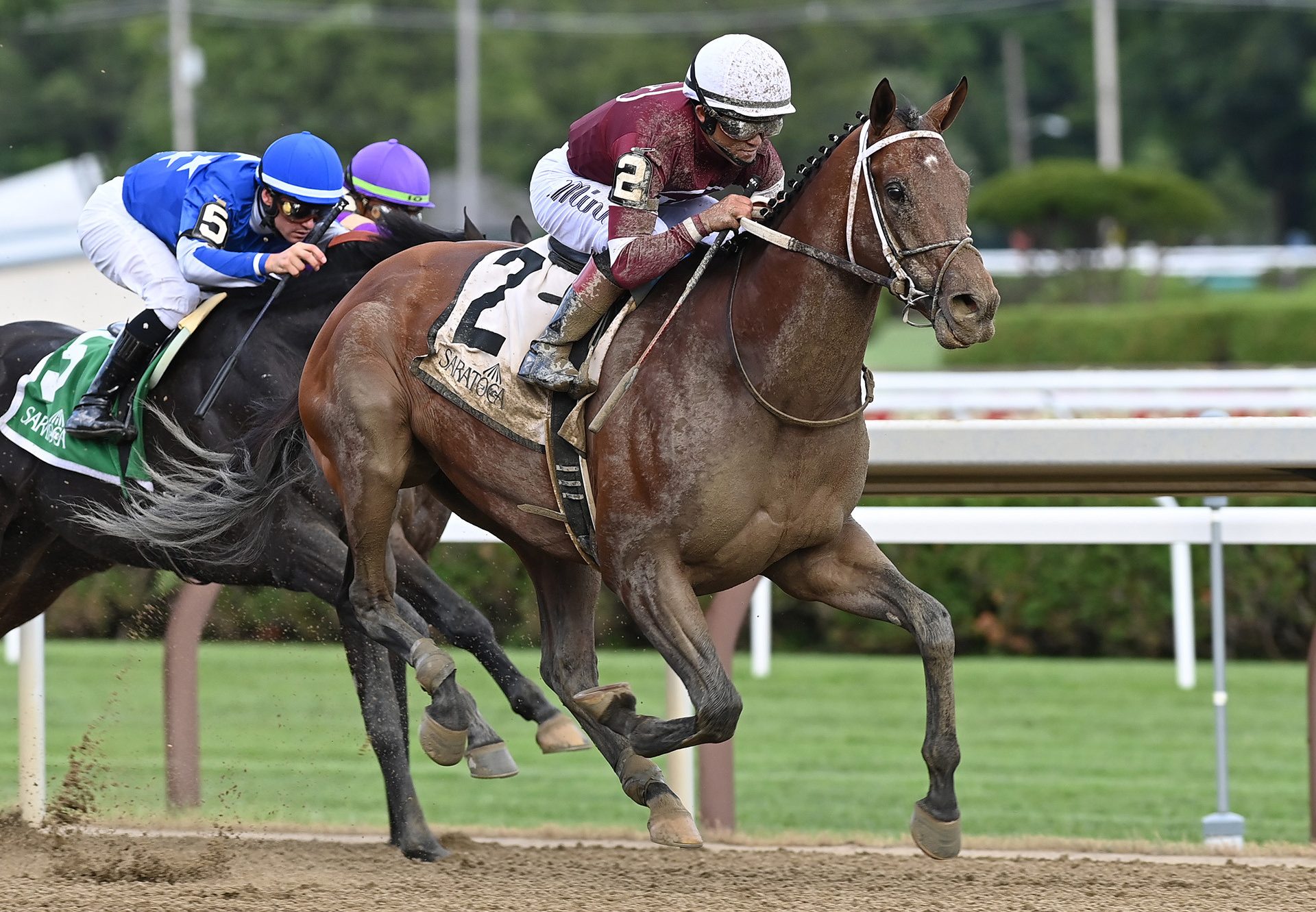 Epicenter winning the Gr.3 Jim Dandy Stakes at Saratoga