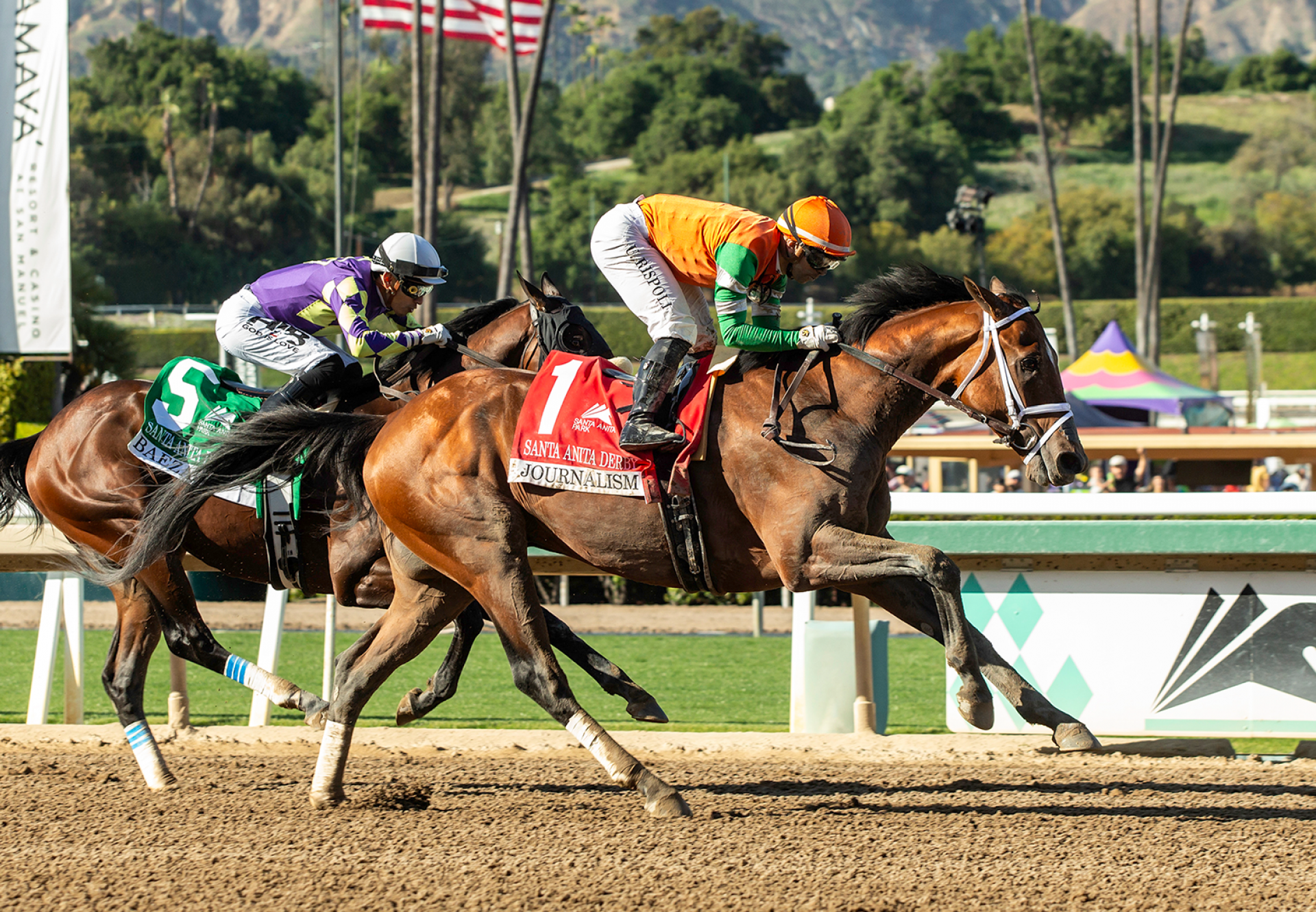 Journalism Wins Gr 1 Santa Anita Derby
