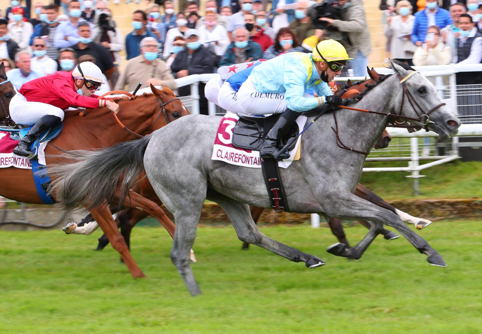 Silver Lining (Caravaggio) Winning At Clairefontaine