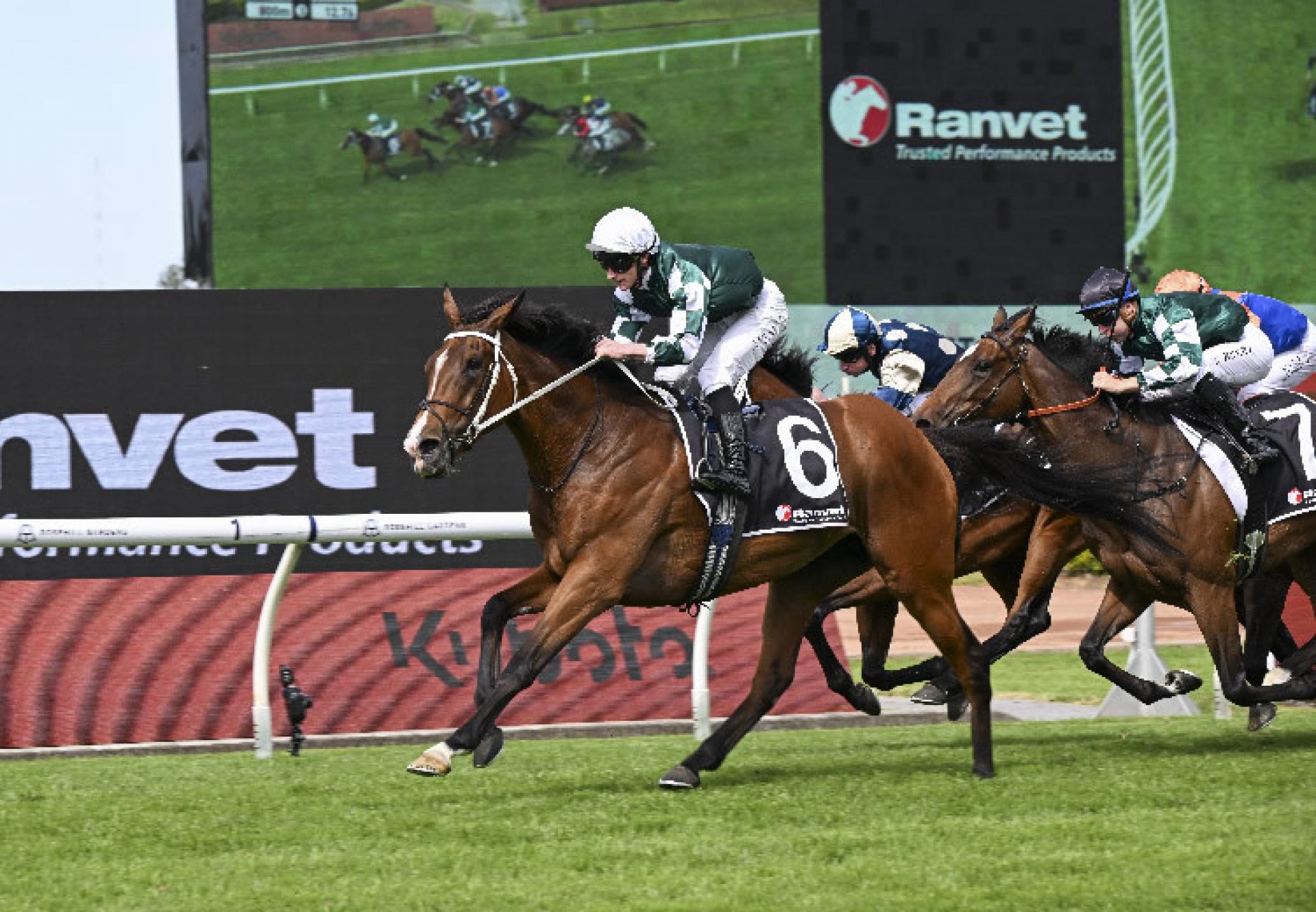 Via Sistina (Fastnet Rock) winning the Gr.1 Ranvet Stakes at Rosehill
