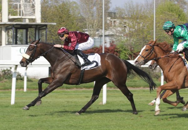 Estrosa (Sioux Nation) winning the Listed Premio Seregno at San Siro